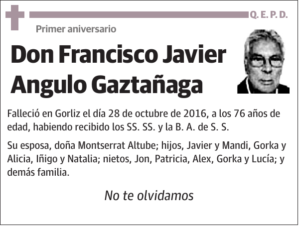 Francisco Javier Angulo Gaztañaga