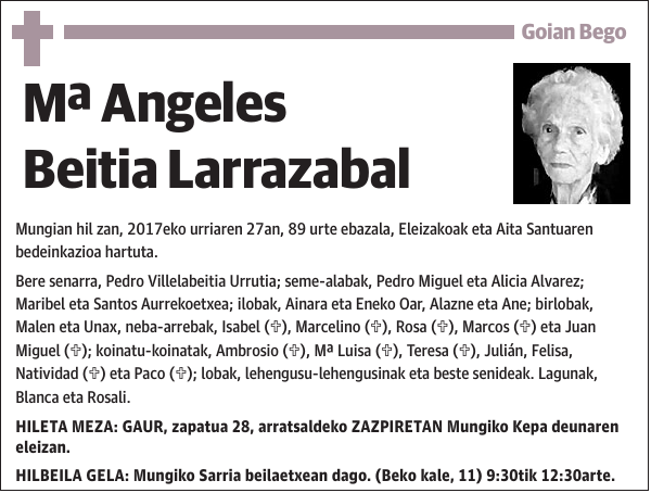 Mª Angeles Beitia Larrazabal