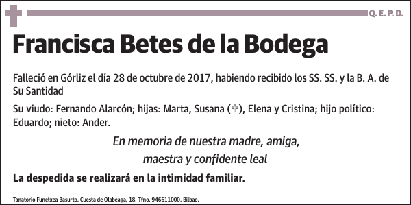 Francisca Betes de la Bodega