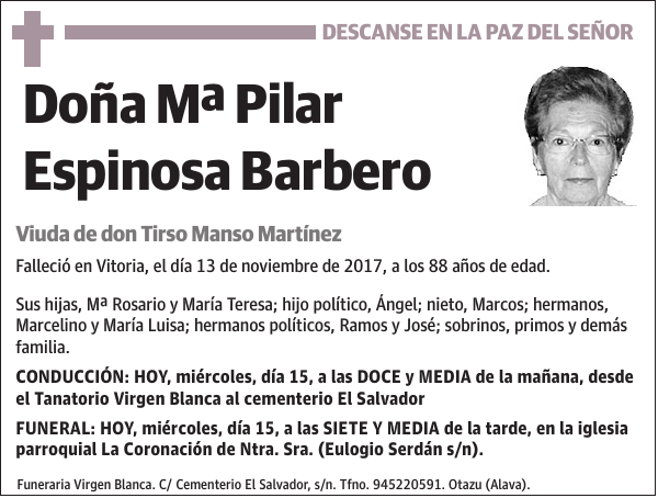 Mª Pilar Espinosa Barbero