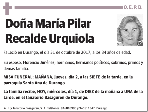 María Pilar Recalde Urquiola