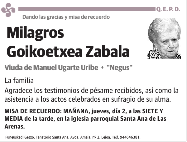 Milagros Goikoetxea Zabala