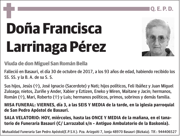 Francisca Larrinaga Pérez