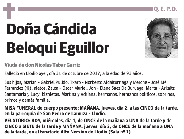 Cándida Beloqui Eguillor