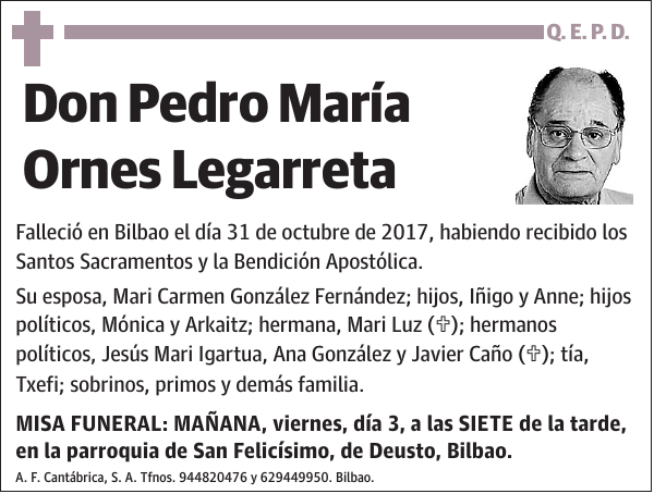 Pedro María Ornes Legarreta