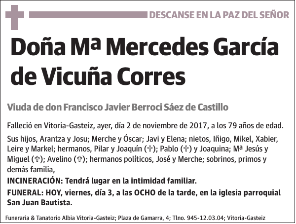 Mª Mercedes García de Vicuña Corres