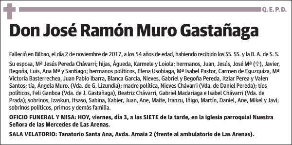 José Ramón Muro Gastañaga