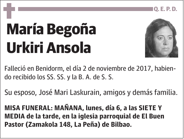 María Begoña Urkiri Ansola