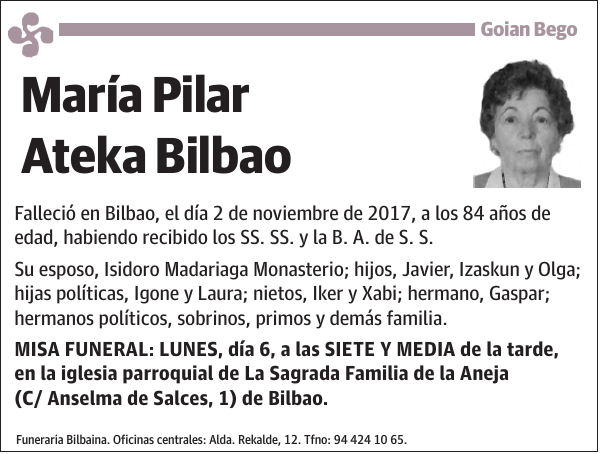 María Pilar Ateka Bilbao