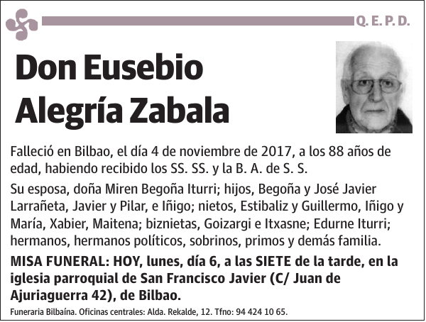 Eusebio Alegría Zabala