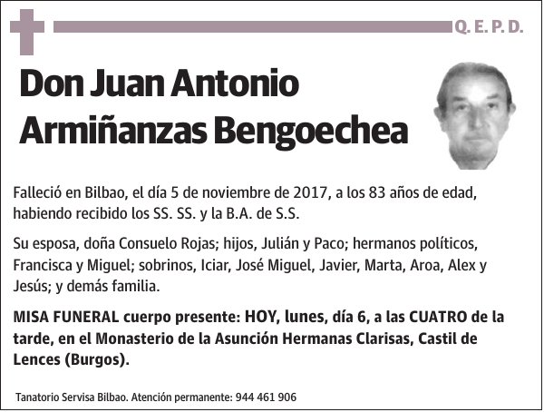 Juan Antonio Armiñanzas Bengoechea