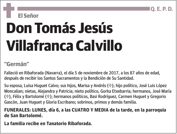 Tomás Jesús Villafranca Calvillo