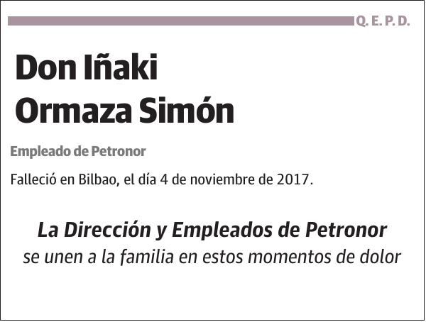 Iñaki Ormaza Simón Empleado de Petronor