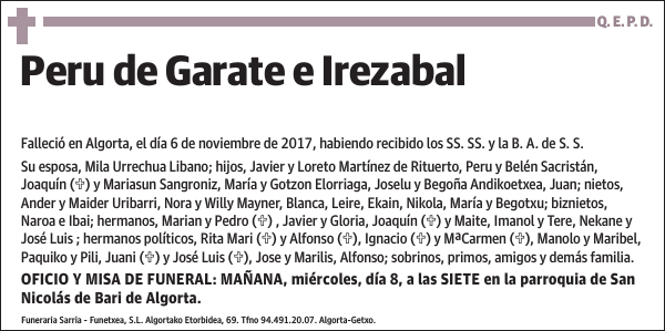 Peru de Garate e Irezabal