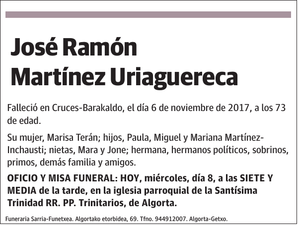 José Ramón Martínez Uriaguereca