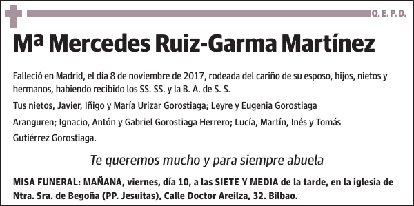 Mª Mercedes Ruiz-Garma Martínez