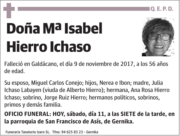 Mª Isabel Hierro Ichaso