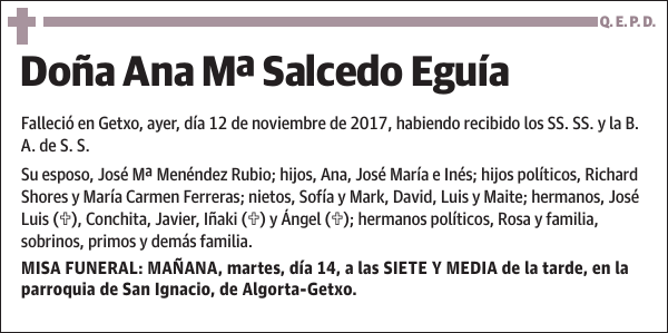 Ana Mª Salcedo Eguía