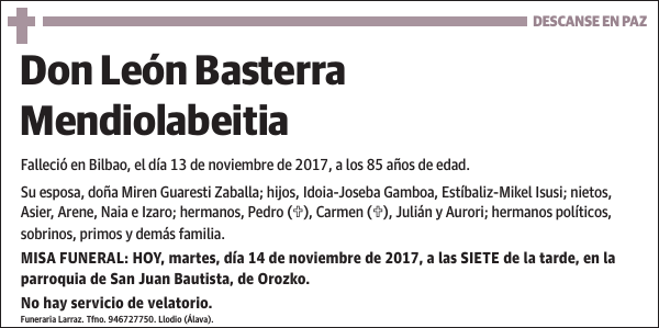 León Basterra Mendiolabeitia