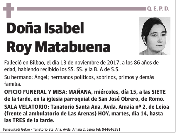 Isabel Roy Matabuena