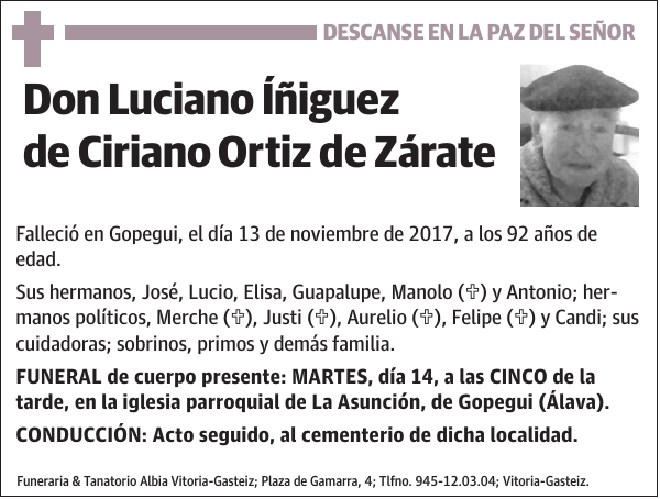 Luciano Íñiguez de Ciriano Ortiz de Zárate