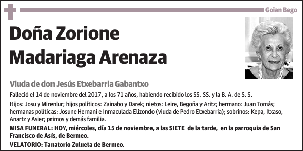 Zorione Madariaga Arenaza