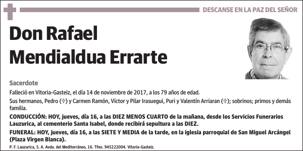 Rafael Mendialdua Errarte