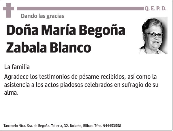 María Begoña Zabala Blanco