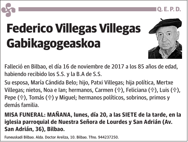 Federico Villegas Villegas Gabikagogeaskoa