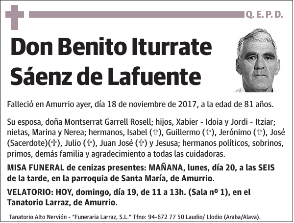 Benito Iturrate Sáenz de Lafuente