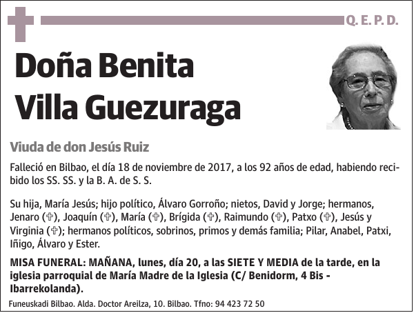 Benita Villa Guezuraga