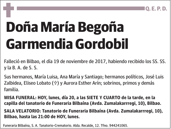 María Begoña Garmendia Gordobil