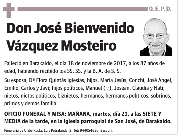 José Bienvenido Vázquez Mosteiro