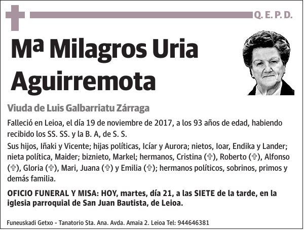 Mª Milagros Uria Aguirremota