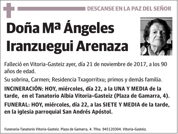 Mª Ángeles Iranzuegui Arenaza