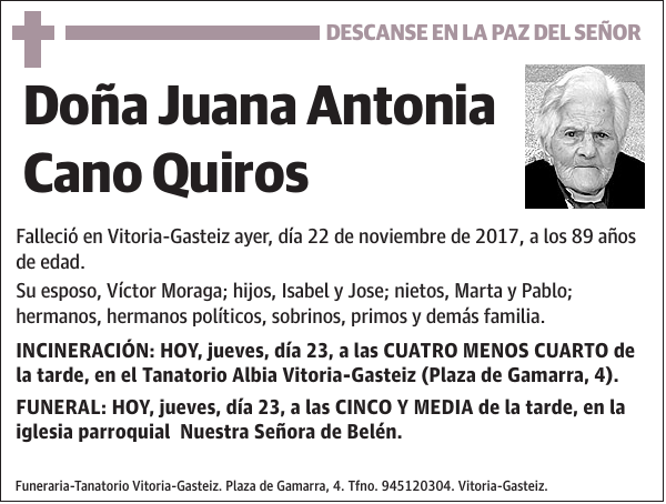 Juana Antonia Cano Quiros