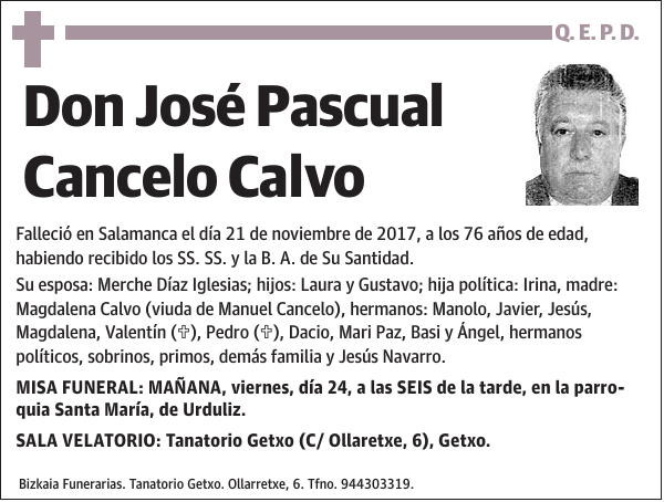 José Pascual Cancelo Calvo