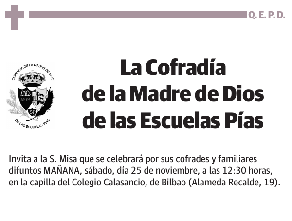 Cofradía de la Madre de Dios de las Escuelas Pías