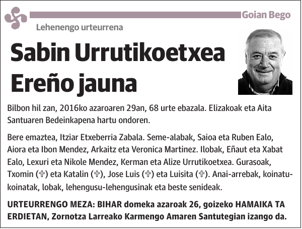 Sabin Urrutikoetxea Ereño