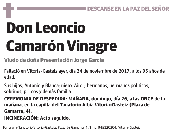 Leoncio Camarón Vinagre