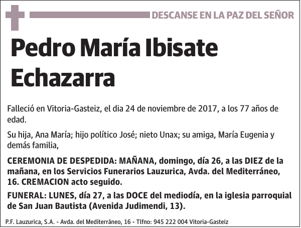 Pedro María Ibisate Echazarra