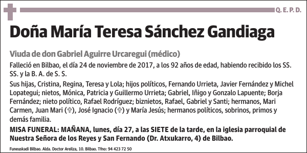 María Teresa Sánchez Gandiaga