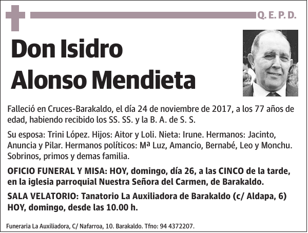 Isidro Alonso Mendieta