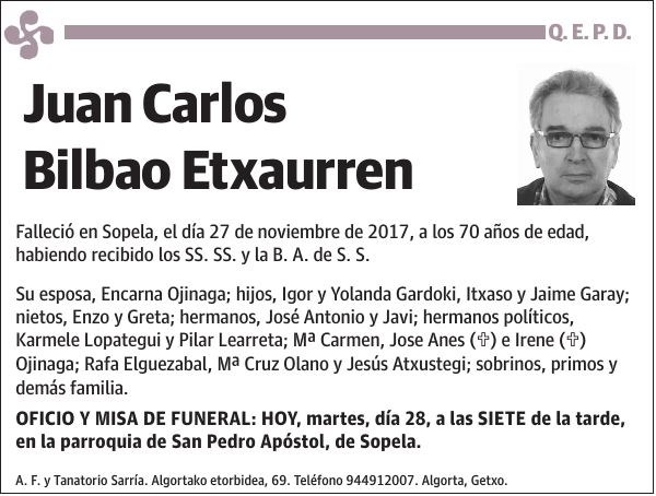 Juan Carlos Bilbao Etxaurren