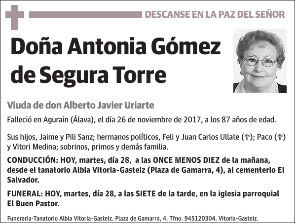 Antonia Gómez de Segura Torre