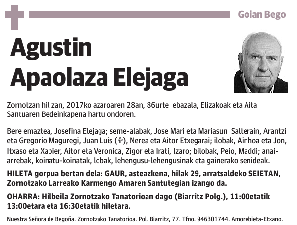 Agustin Apaolaza Elejaga