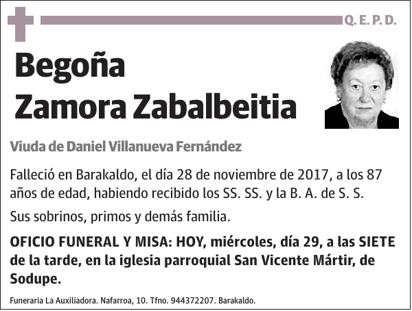 Begoña Zamora Zabalbeitia