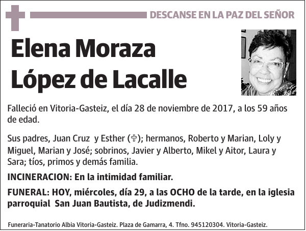 Elena Moraza López de Lacalle