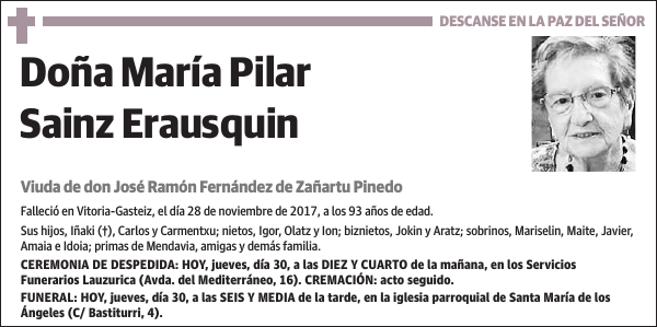 María Pilar Sainz Erausquin