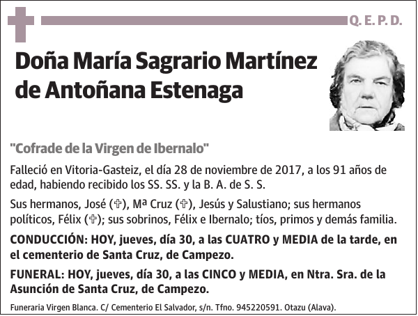 María Sagrario Martínez de Antoñana Estenaga